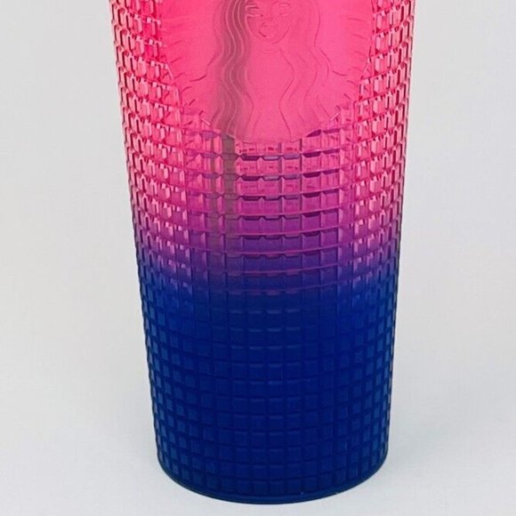 NEW STARBUCKS tumbler 24 OZ ombré grid cold iced frap - Picture 3 of 5